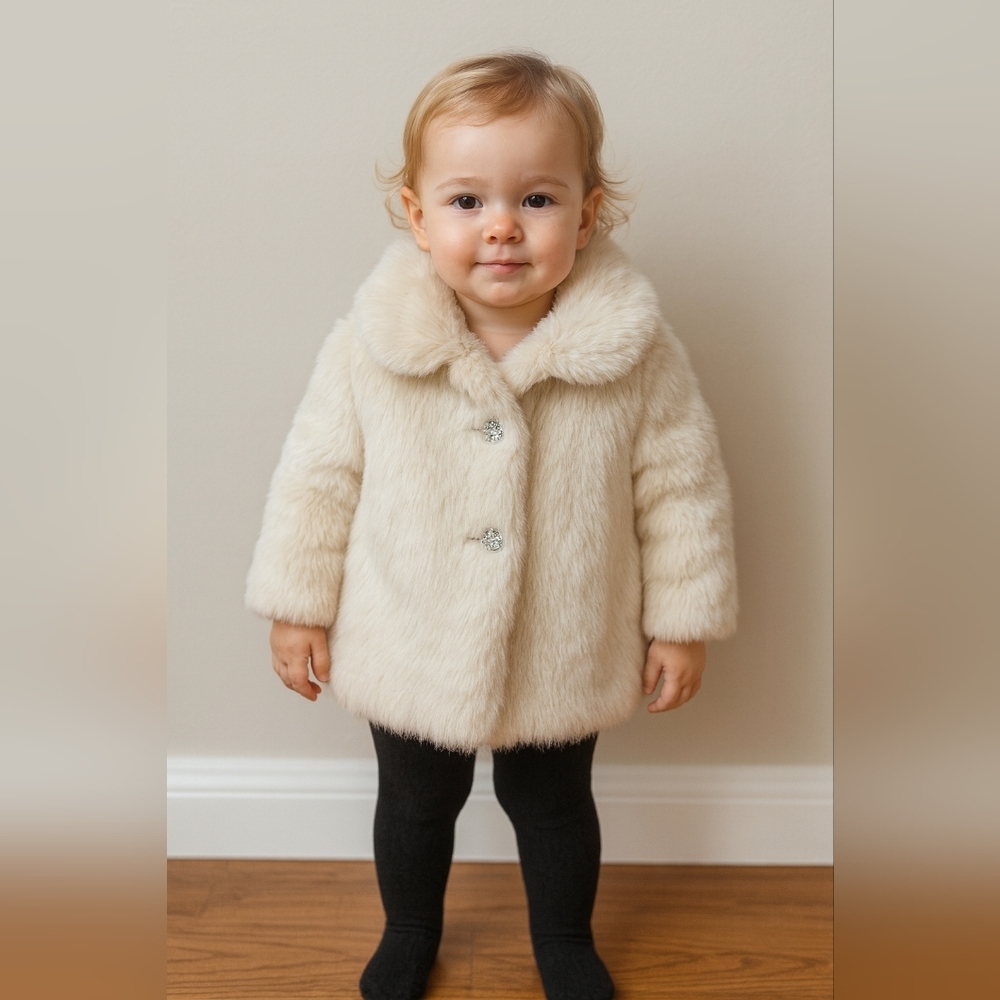 Young Dimension Faux Fur Coat – Size 2–3 Years / 98 cm